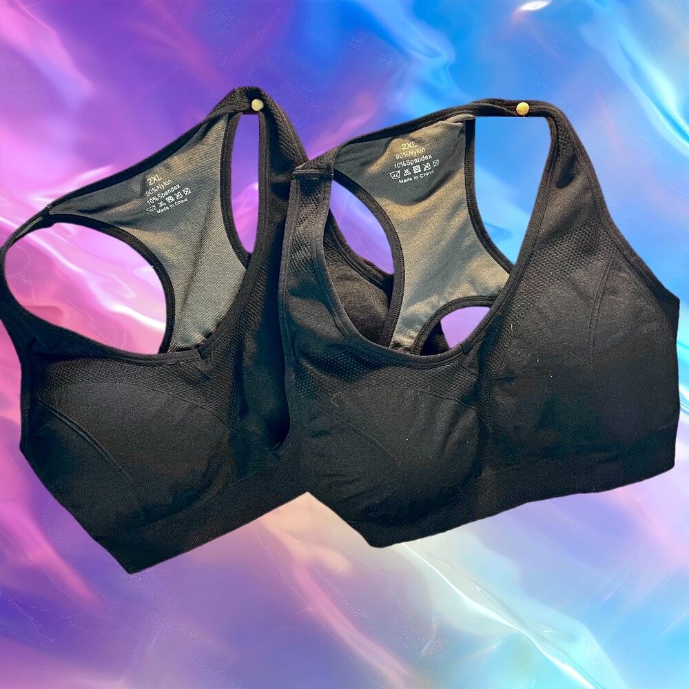 NWOT 2-PACK: Reebok Black Sports Bras